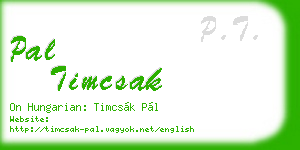 pal timcsak business card