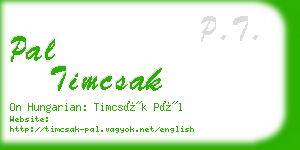 pal timcsak business card